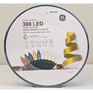 GE Color Choice 300 Ct 62.2-ft Multiffunction White/Multicolor LED String Lights